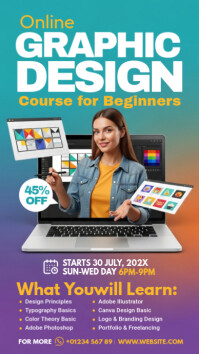 online graphic design Instagram Story template
