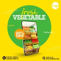 Online Grocery Delivery Ad Instagram Post template