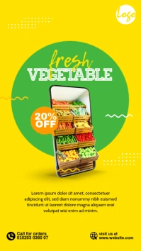 Online Grocery Delivery Ad Instagram Story template