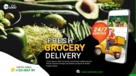 Online Grocery Delivery Service Ad Digital Display (16:9) template