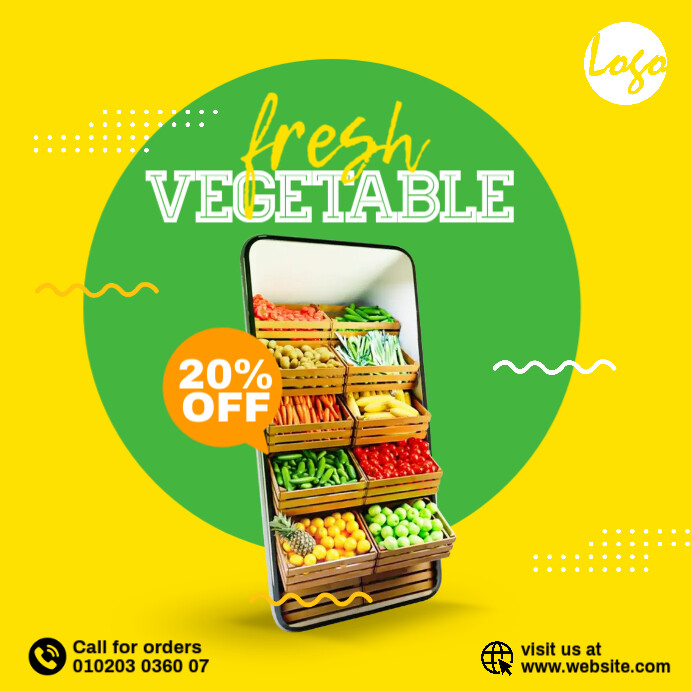 Online Grocery Shop Ad Template | PosterMyWall