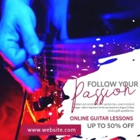 online guitar classes Pos Instagram template