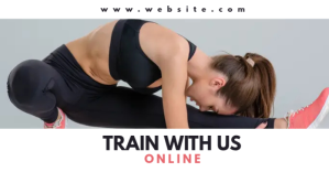 White Online Fitness Training Annuncio Facebook Template