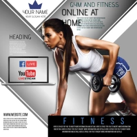 ONLINE GYM FITNESS AND TRAINING AD Square (1:1) template
