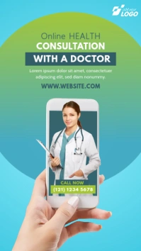 Online Health Consultation Ad Instagram Story template