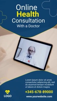 online health consultation Digital Display (9:16) template