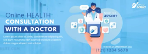 Online Health Consultation Facebook-coverfoto template