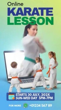 online karate classes WhatsApp Status template