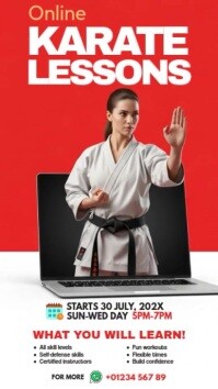 Online Karate Classes Instagram Story template