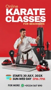 Online Karate Classes Instagram Story template