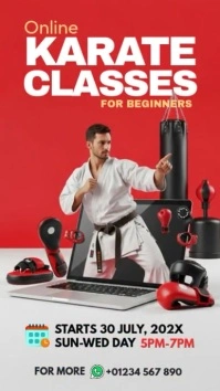 Online Karate Classes Instagram Story template