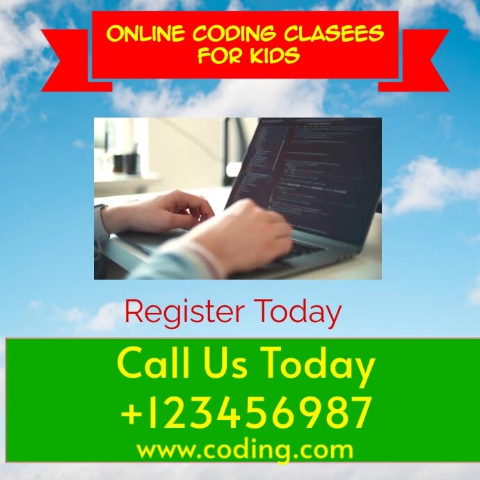 Copy of Online kids coding class video ads template | PosterMyWall