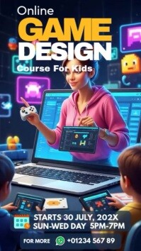Online Kids Game Design Instagram Reel template
