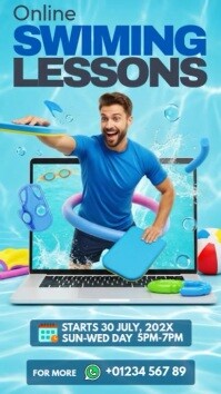Online Kids Swimming Instagram Reel Instagram-Reel template
