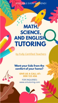 online learning, tutoring, tution classes Instagram Story template