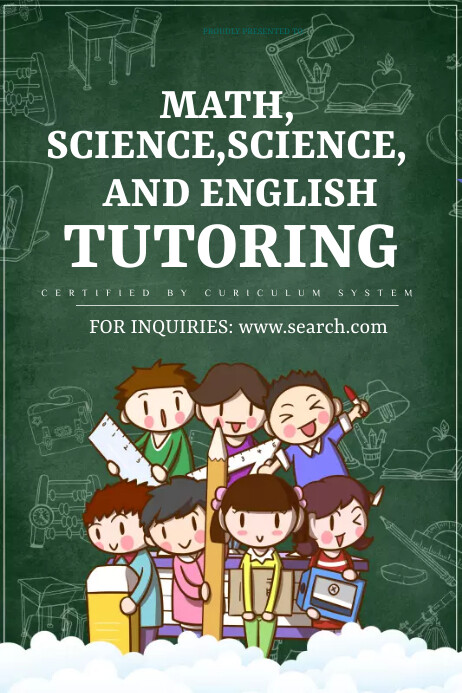 online learning, tutoring, tution classes โปสเตอร์ template