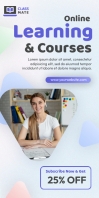 Online Learning & Courses Rolbanner 3' × 6' template