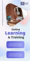 Online Learning & Training Rolbanner 3' × 6' template