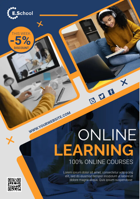 Online Learning Ads Template | PosterMyWall
