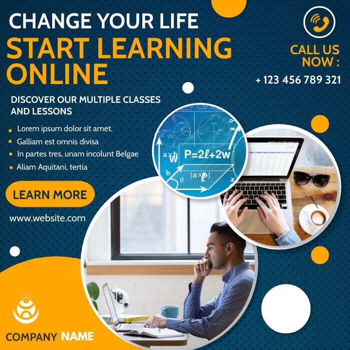 Copy of online learning advertising template design | PosterMyWall