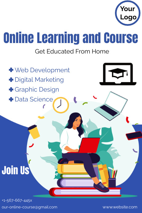 Online Learning and Course Template | PosterMyWall