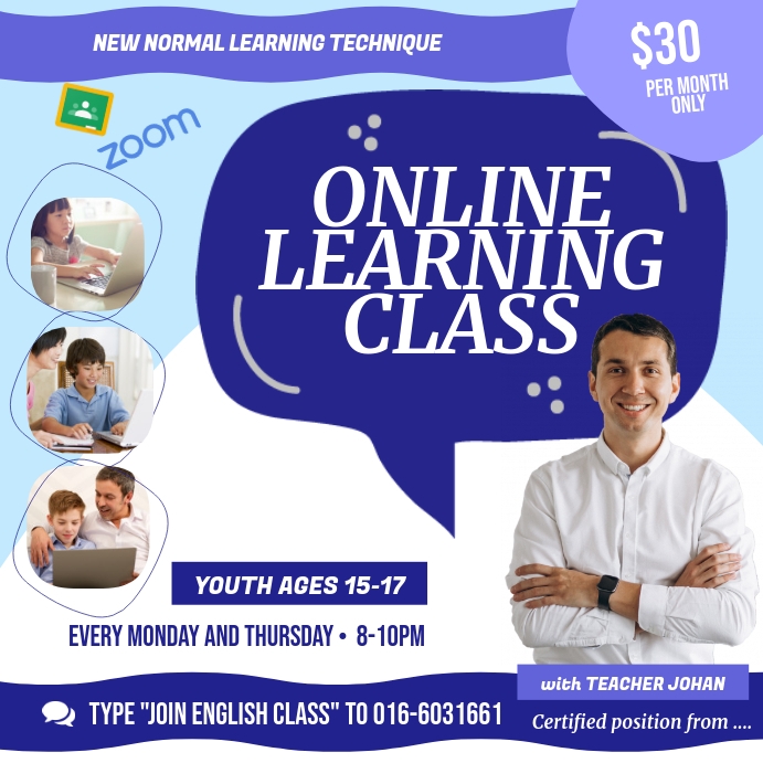 Tutorial Class Posts Online Learning Class Instagram Post Template | PosterMyWall