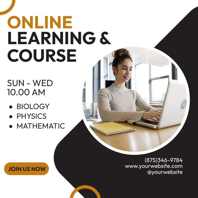 Online Learning Course Template | PosterMyWall