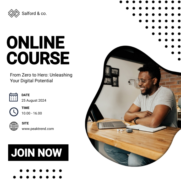 Copy of Online learning course template | PosterMyWall