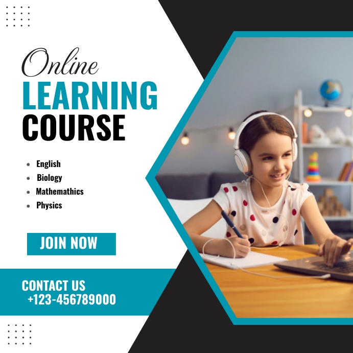 online learning course template | PosterMyWall