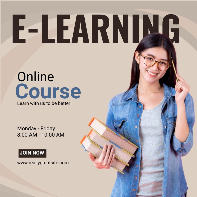 Online learning course template | PosterMyWall