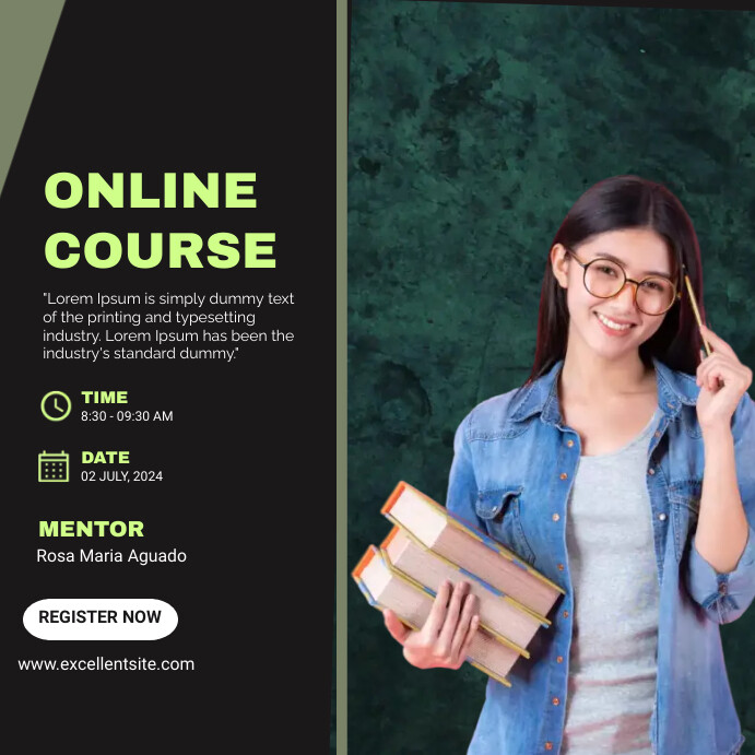 Online learning course template | PosterMyWall