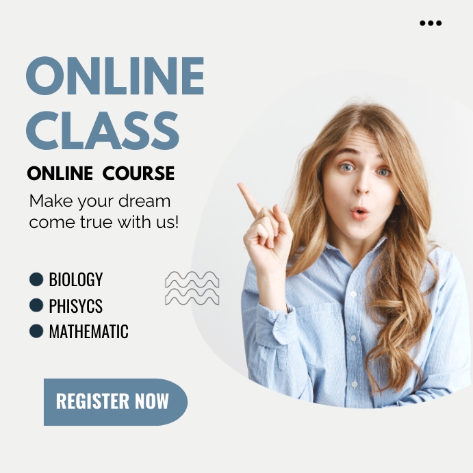 online learning course template Instagram Post