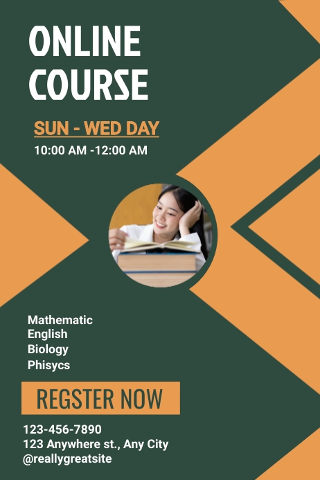 Online learning course template | PosterMyWall