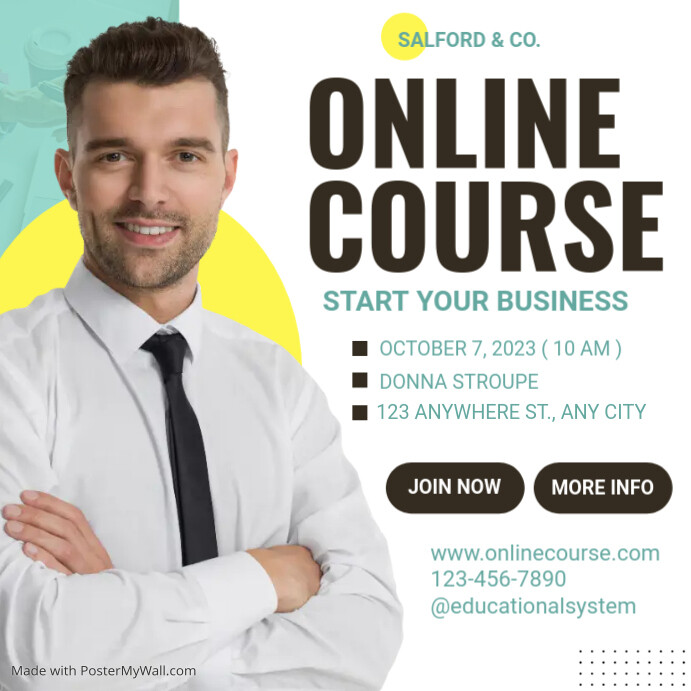 Copy of Online learning course template | PosterMyWall