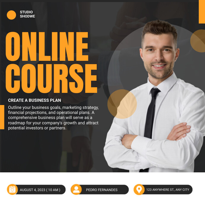 Online learning course template | PosterMyWall