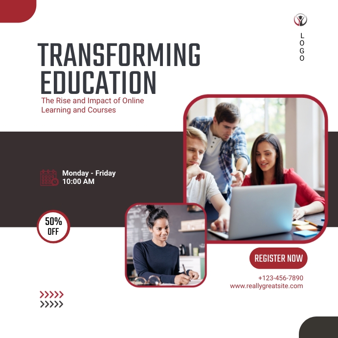 Online learning course template | PosterMyWall