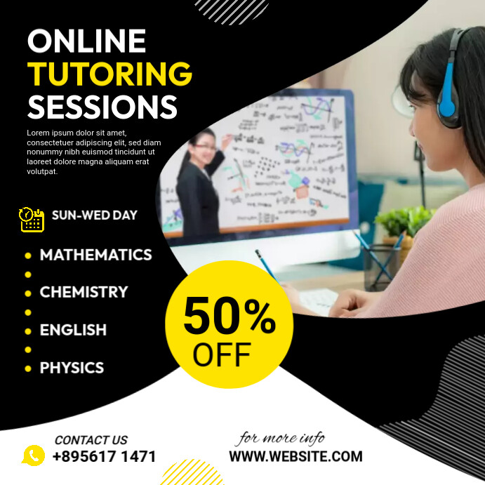 Online Learning Courses Ad Template | PosterMyWall