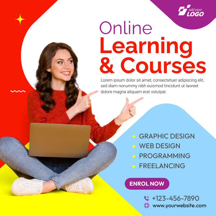python masterclass course ad post template |... Plantilla de Online Learning Courses Ad Template | PosterMyWall