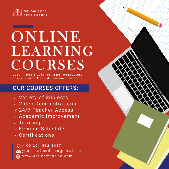 Copy of Online Learning Courses Advertisement | PosterMyWall