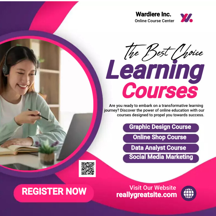 ONLINE LEARNING COURSES INSTAGRAM POST Template | PosterMyWall