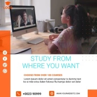 online learning Post Instagram template