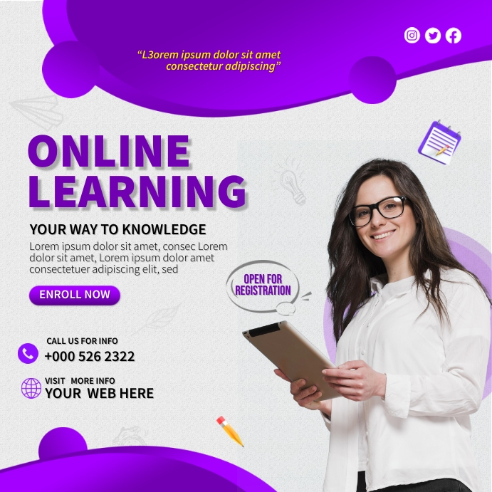 Copy of Online Learning | PosterMyWall