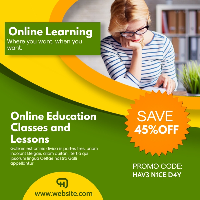 Tutorial Class Posts online learning education classes instagram p Template | PosterMyWall