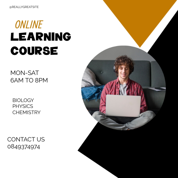 ONLINE learning template Post Instagram