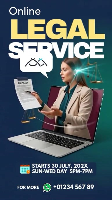 Online Legal Services Digital Display (9:16) template
