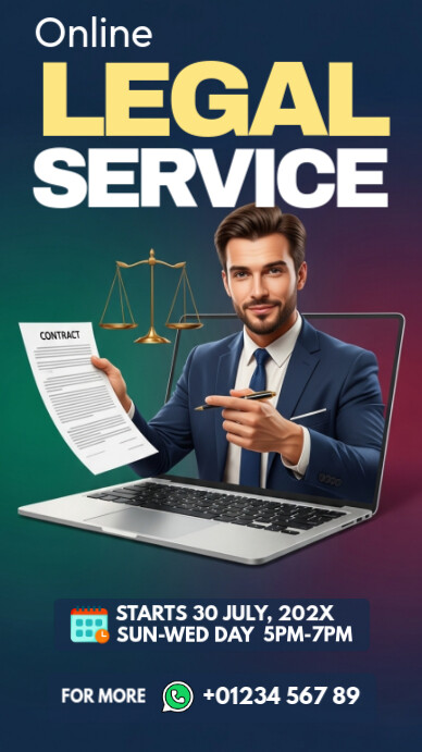 Online Legal Services Digital Display (9:16) template