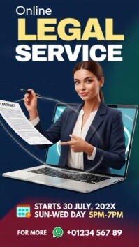 Online Legal Services Instagram Story template