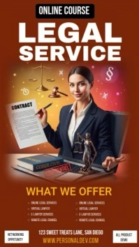 Online Legal Services  Instagram Story Digital na Display (9:16) template
