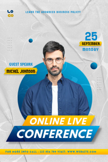 Online Live Conference Template | PosterMyWall