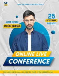 Online Live Conference Poster/Wallboard template